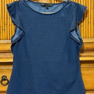 WHBM t-shirt with ruffled sleeves